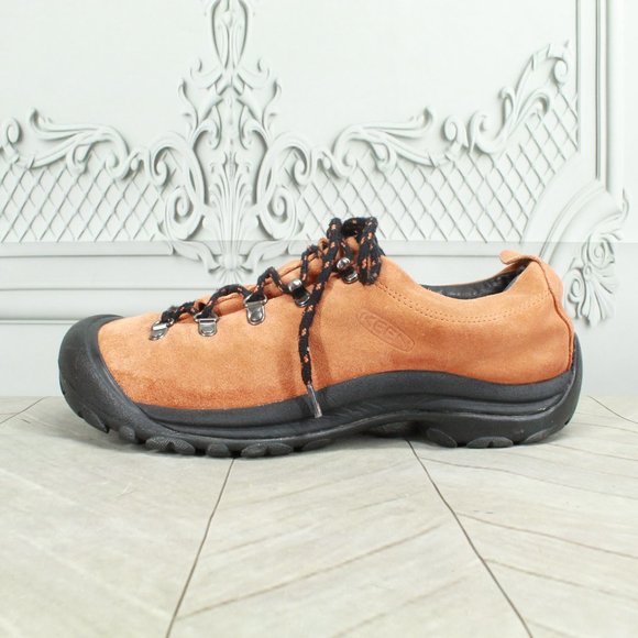 KEEN Orange Leather Suede Low Top Outdoor Walking Shoes Size US 10 - Picture 1 of 9
